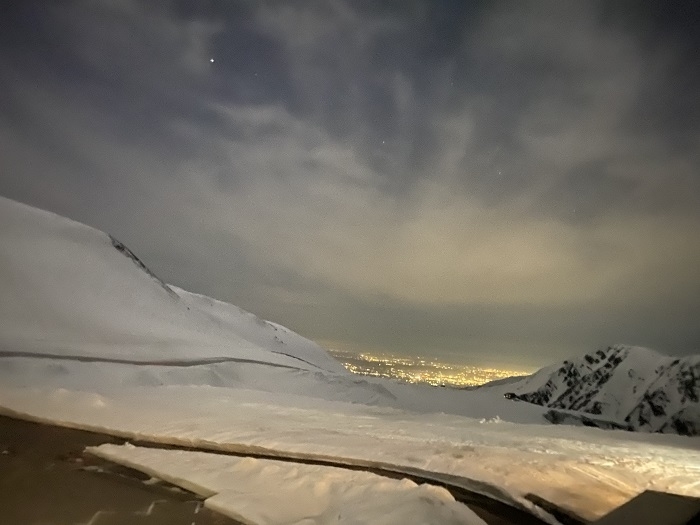 星空と夜景